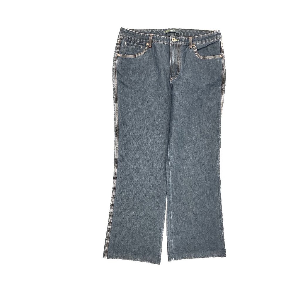French Cuff Bootcut Women's size 14P Dark Wash‎ Blue Denim Jeans